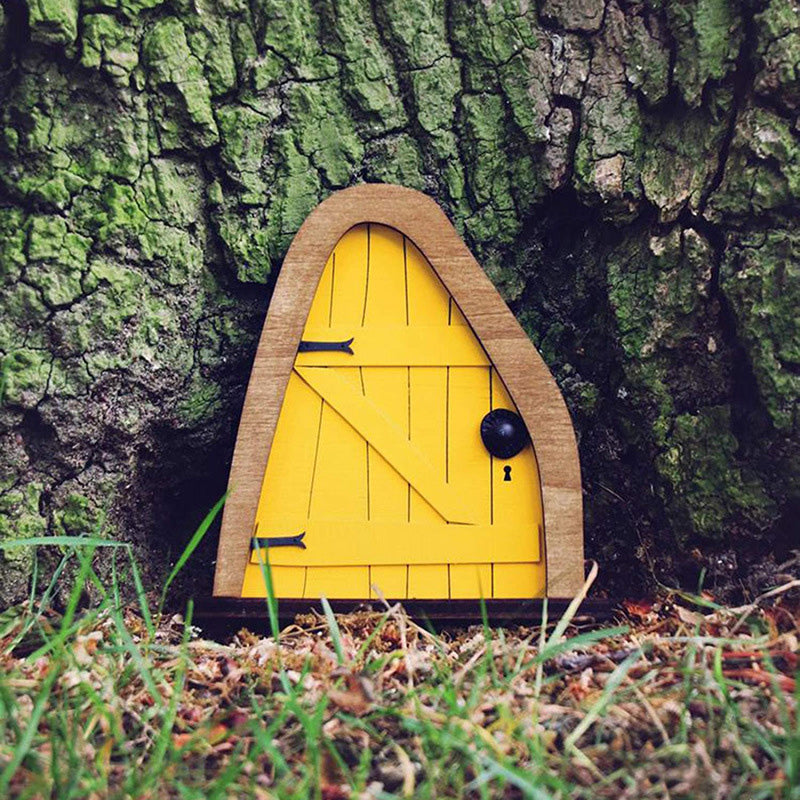 Miniature Wooden Fairy Door for Imaginative Decor