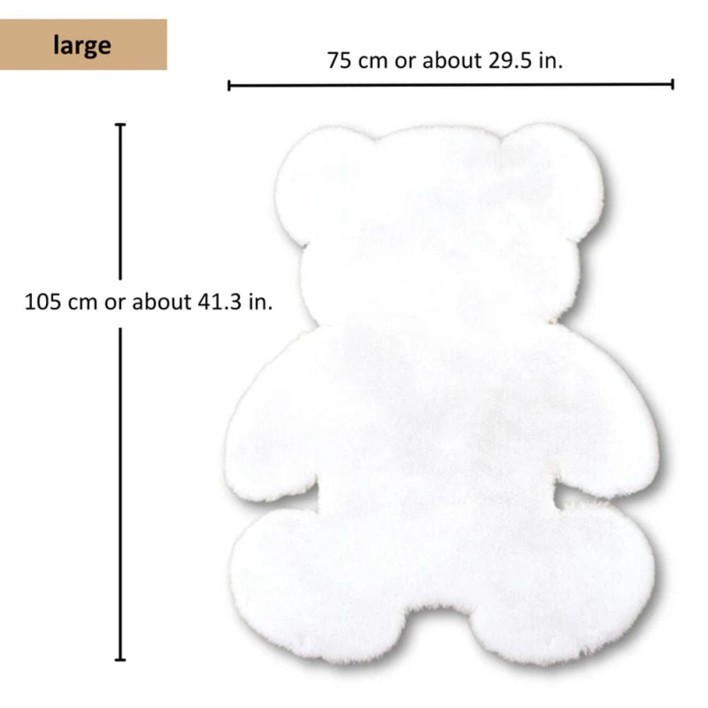 Plush Bear-Shaped Microfiber Area Rug