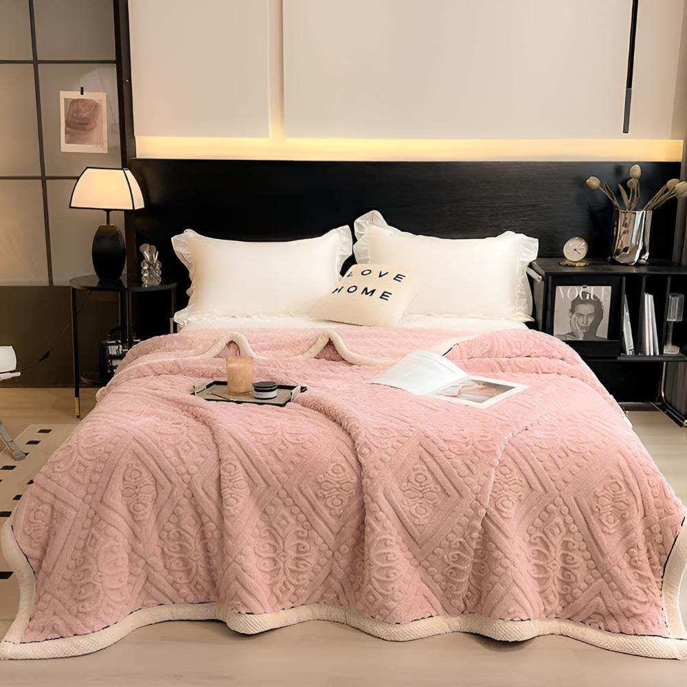 Velvet Mandala Sherpa Throw Blanket