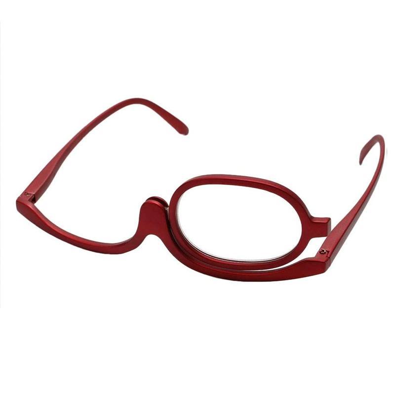 Makeup Glasses with Rotating Lenses for Easy Application