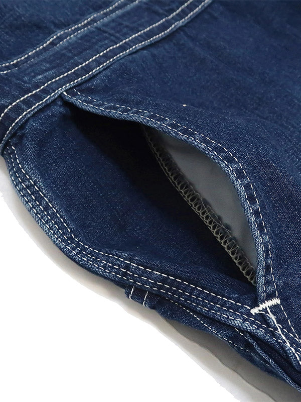 Relaxed Fit 100% Cotton Denim Coveralls with Zip Closure