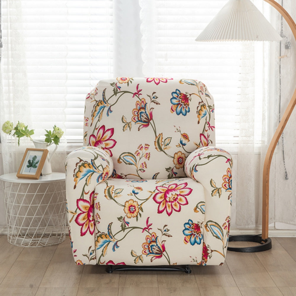 Recliner Sofa Cover with Side Pockets and Elastic Fit