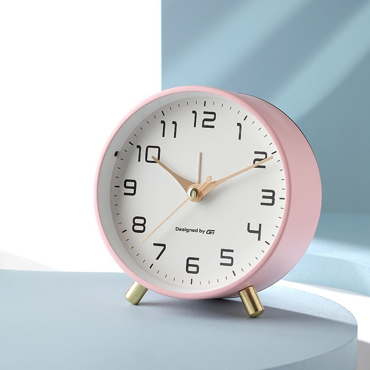 Modern Scandinavian Silent Analog Desk Clock
