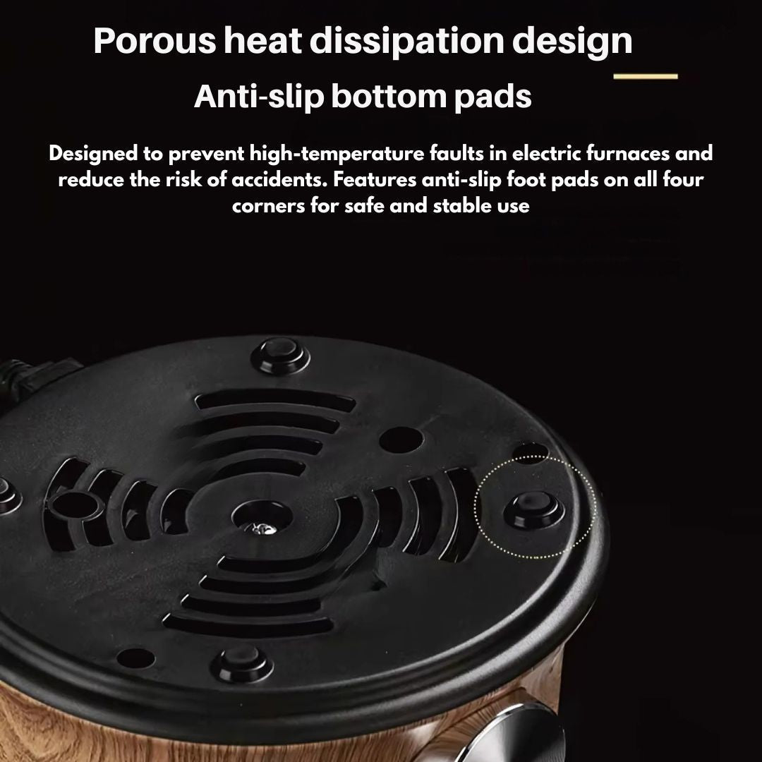 Compact Electric Hot Plate with Adjustable Temperature Control