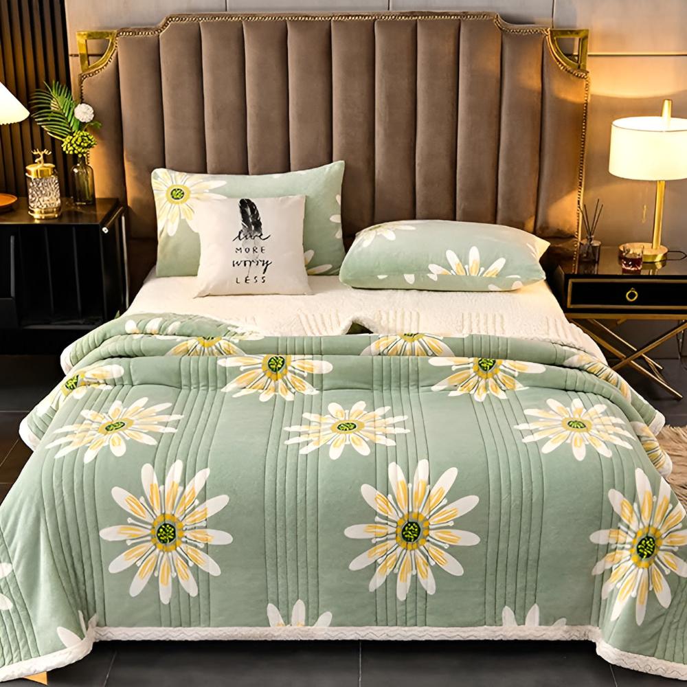 Sunny Daisy Double-Sided Velvet Blanket