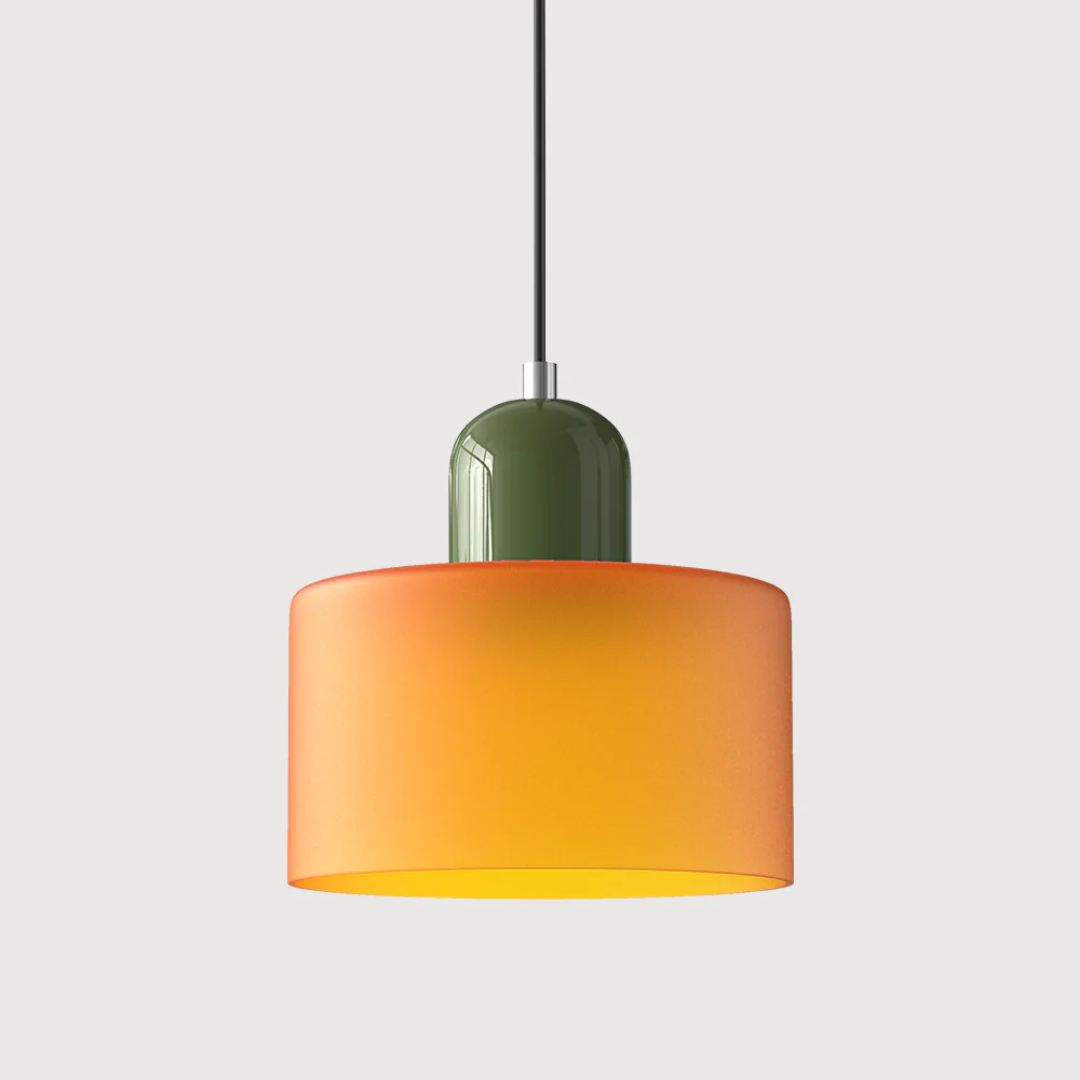 Retro Glass Shade Hanging Lamp with Adjustable Cable