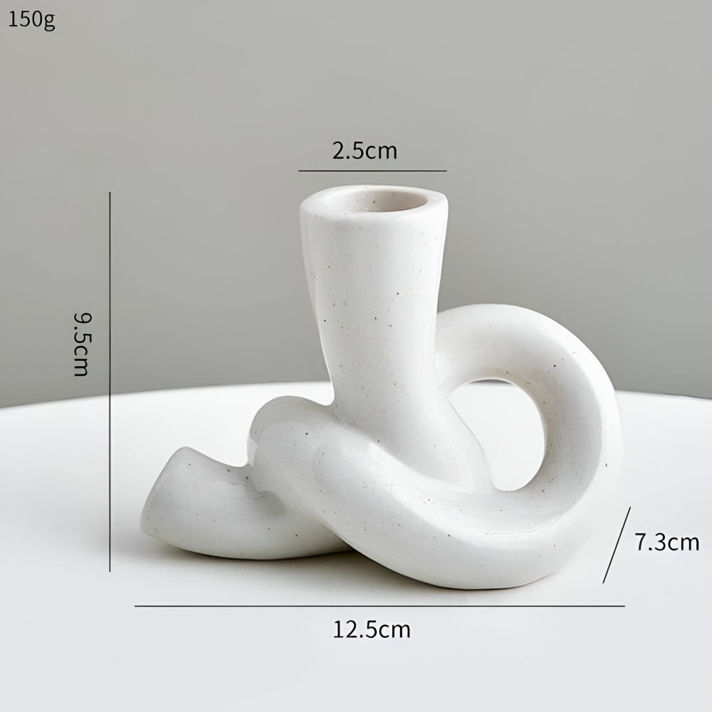 Knot Ceramic Tea Light Candle Holder