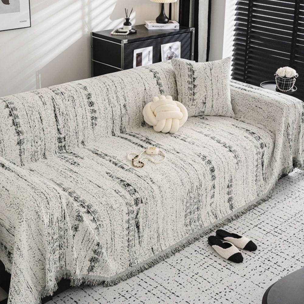 Chenille Almond Crest Sofa Cover