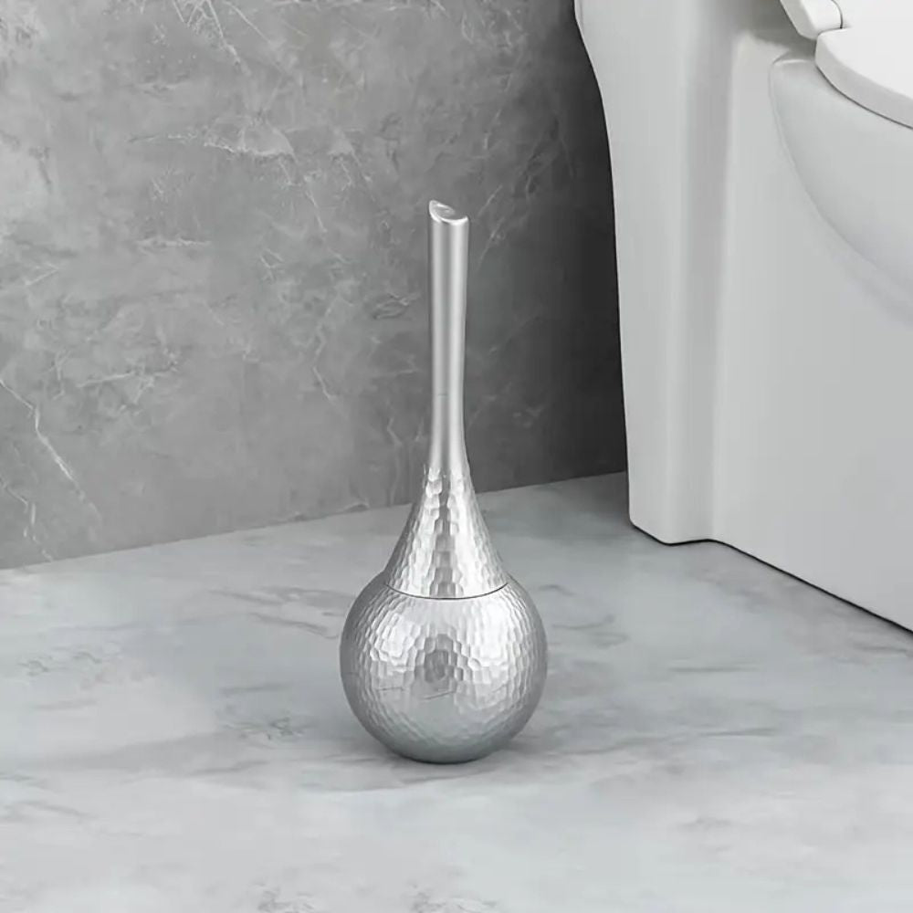 Elegant Toilet Brush with Ergonomic Handle and Storage Base