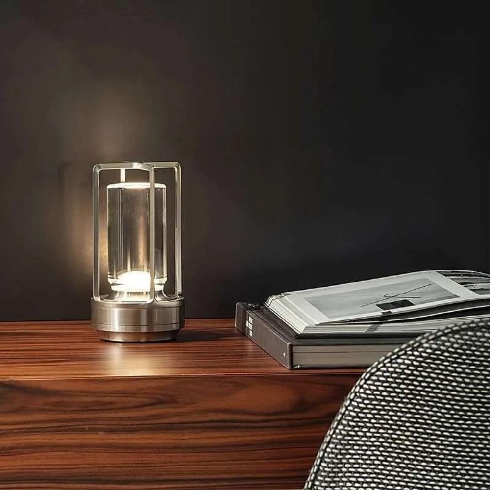 Cordless Rechargeable Crystal Table Lantern with Touch Dimming