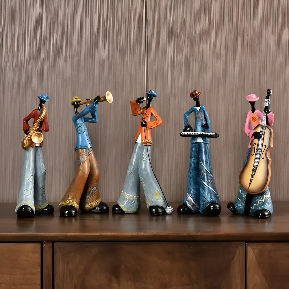 Abstract Jazz Band Resin Sculpture