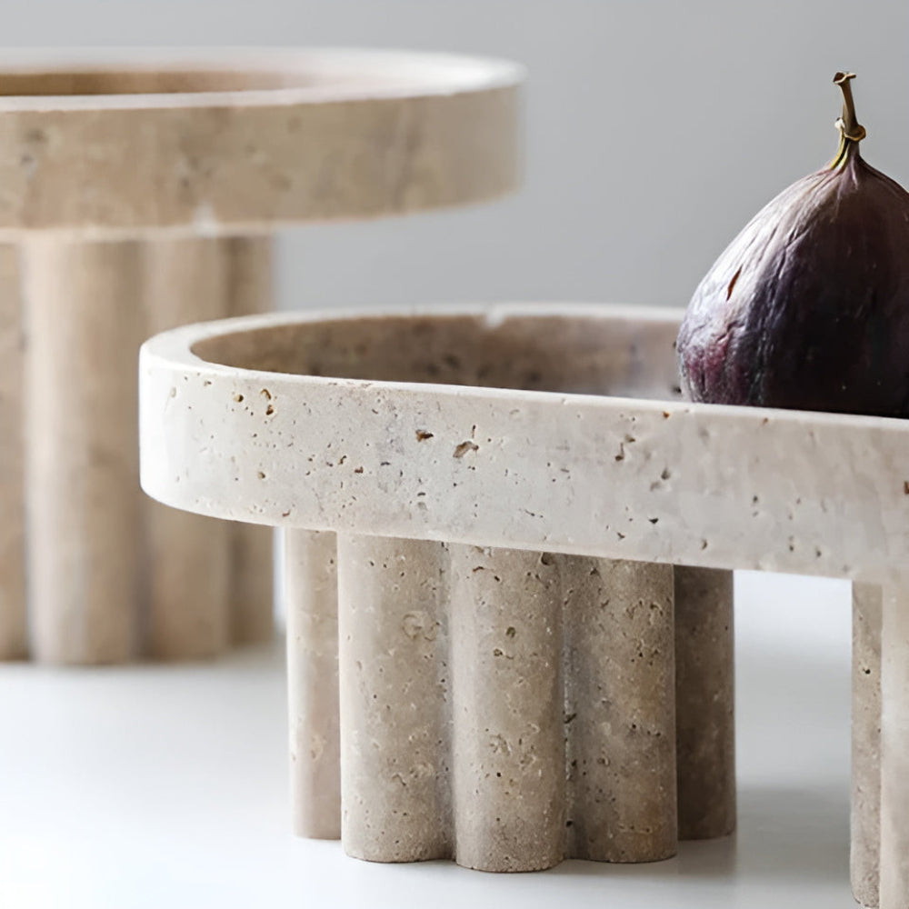 Natural Beige Travertine Jewelry Tray