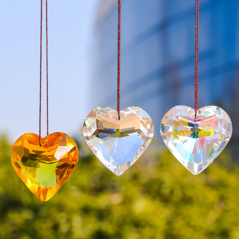 Heart-Shaped K9 Crystal Sun Catcher Prism