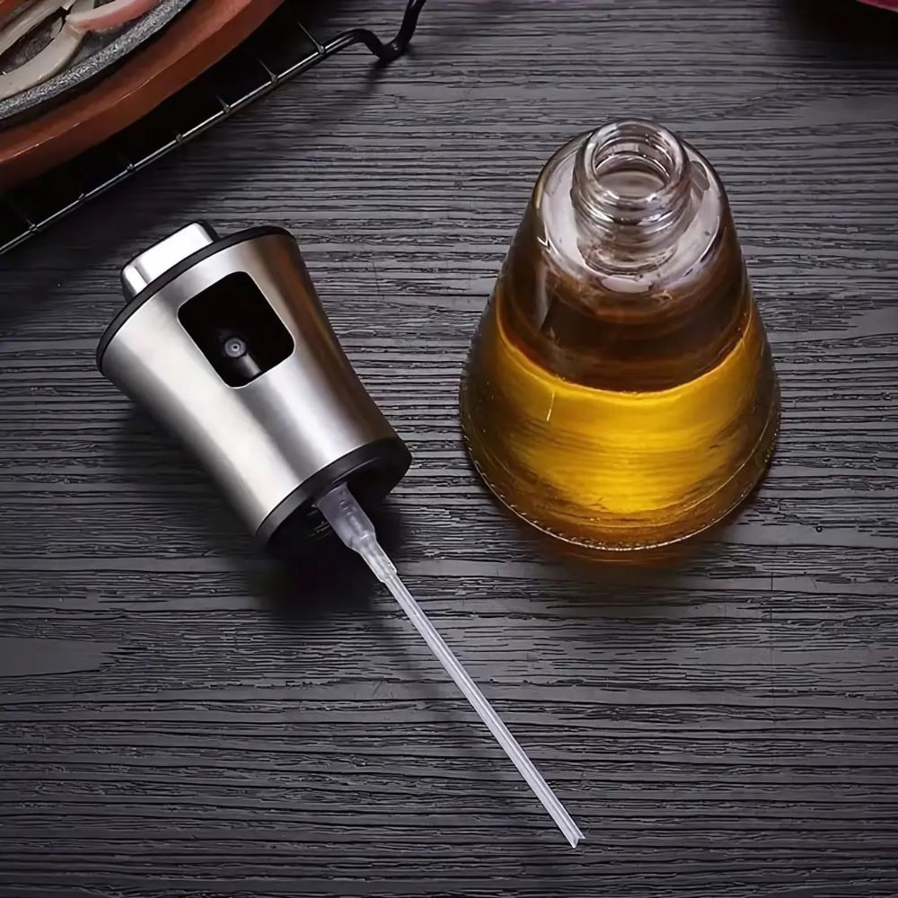 Stainless Steel Oil Spray Bottle with Fine Mist Nozzle