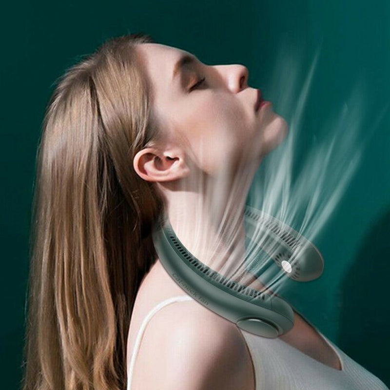 Portable Hands-Free Neck Fan with 22 Air Outlets