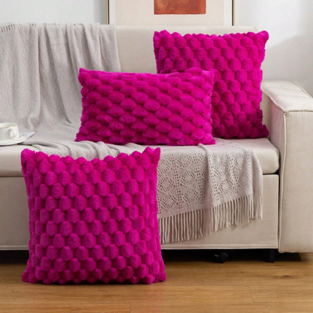 3D Plush Marshmallow Cushion Cover in Cream White