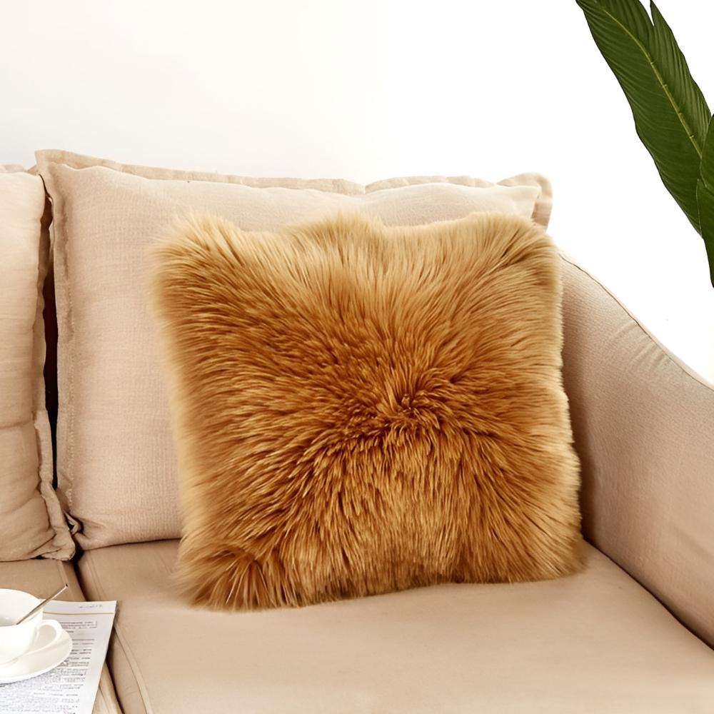 Plush Furry Cushion Covers 18x18 Inch