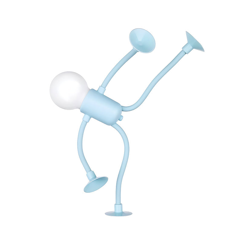 Flexible Bulb Man Night Light with Suction Cup