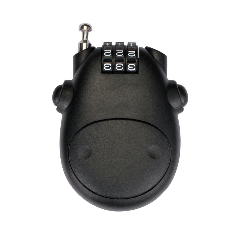 Retractable 3-Digit Combination Bike Lock