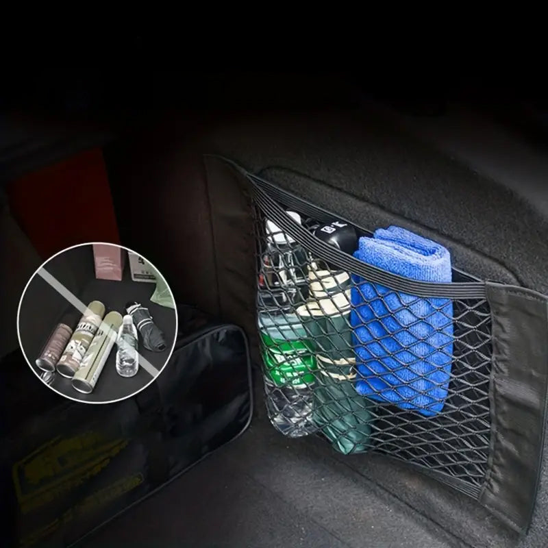 Stretchable Mesh Storage Bag with Adhesive Tape