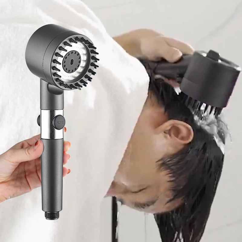 High-Pressure Multifunction Shower Head with Ionic Filter and Adjustable Holder