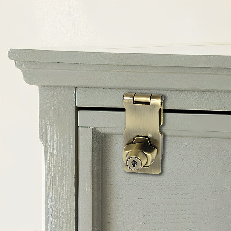 Zinc Alloy Drawer Lock with Key Storage - No Drill Installation