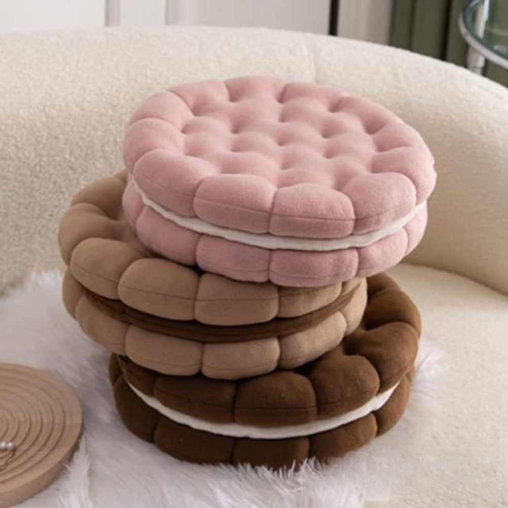 Cookie-Inspired Plush Cushion