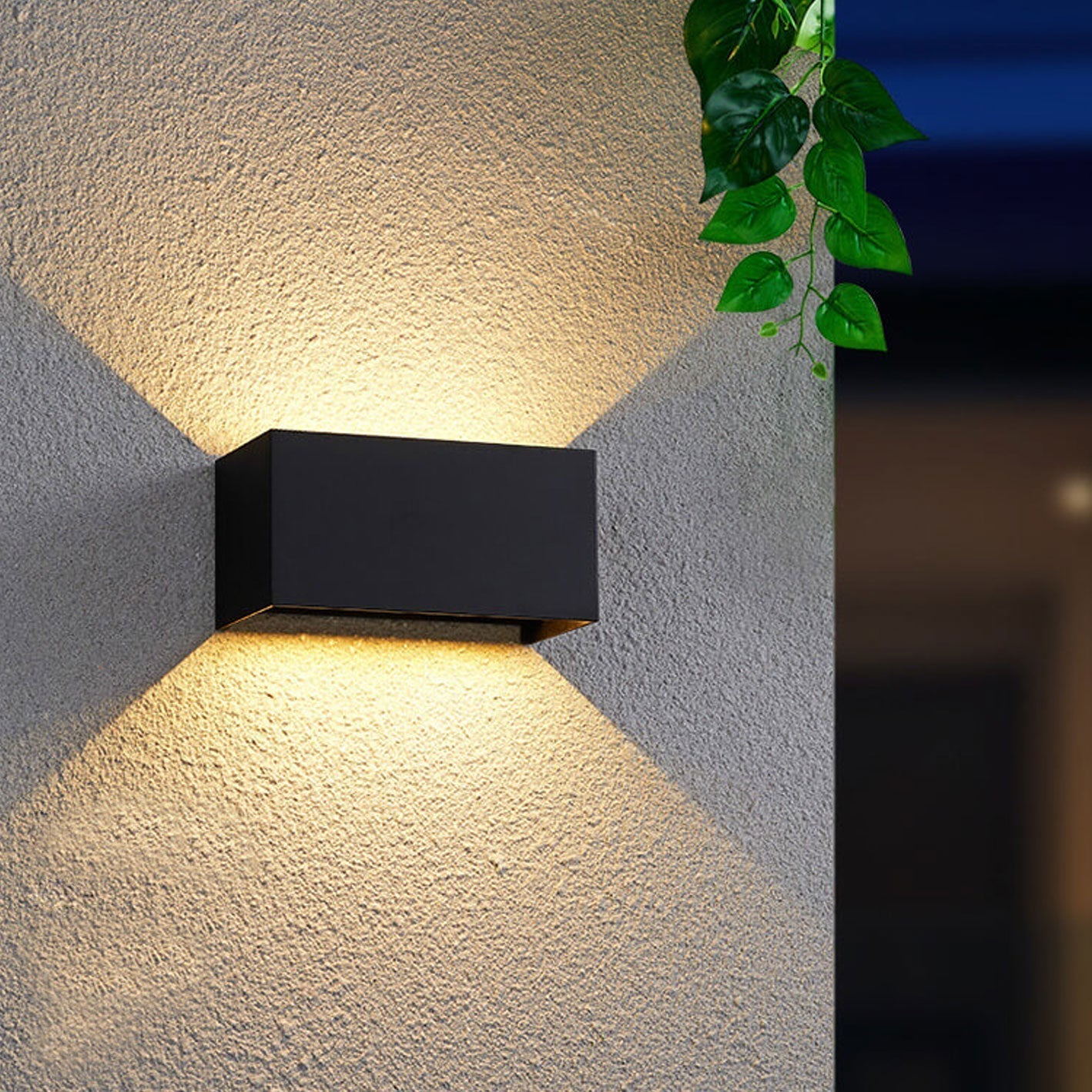 Modern Waterproof Rectangular LED Wall Light for Outdoor Use