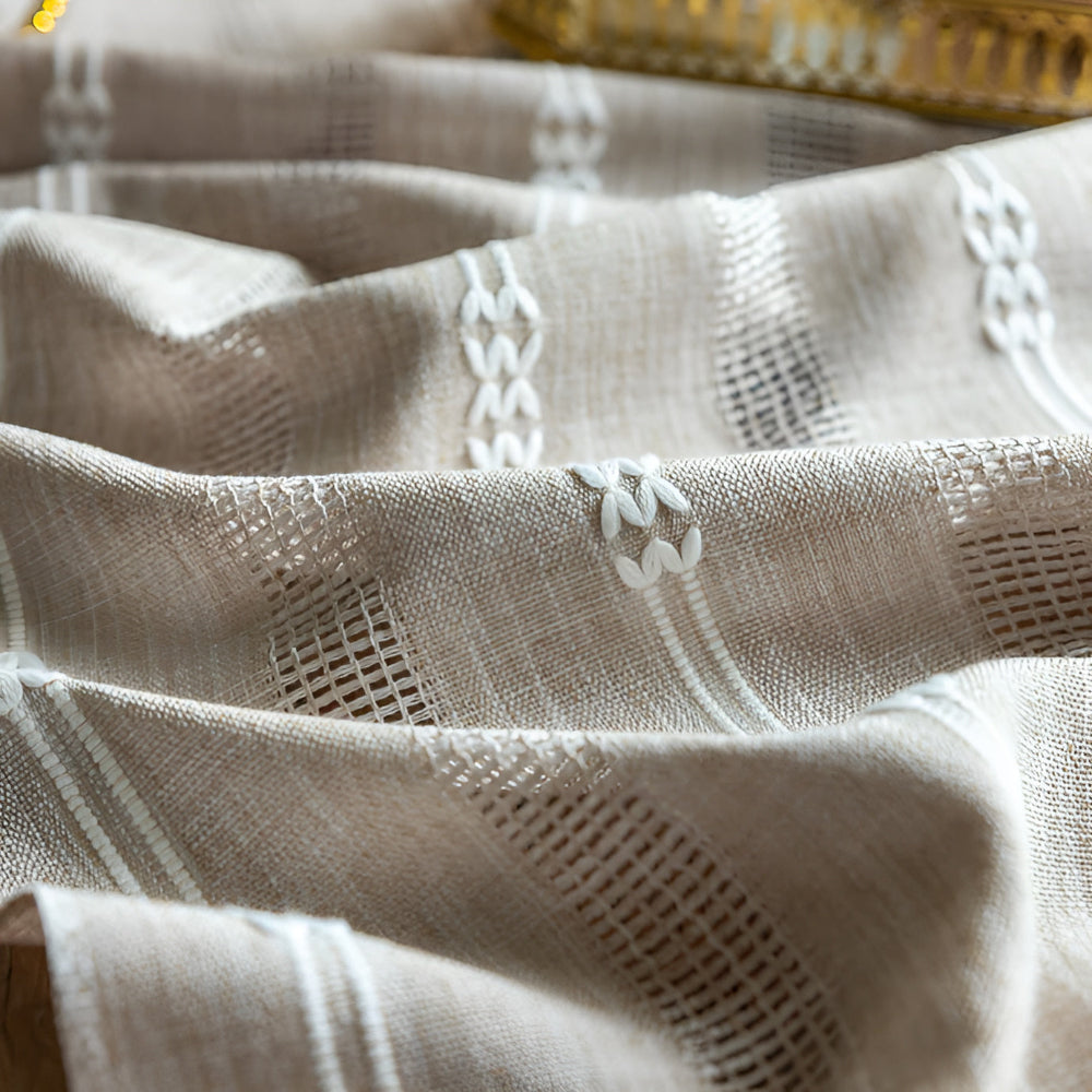 Woven Microfiber Tassel Table Runner