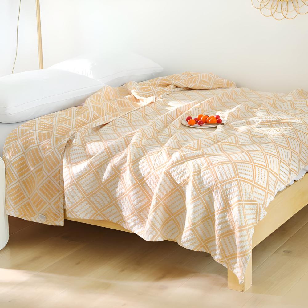 Plaid Cotton Throw Blanket for All Seasons