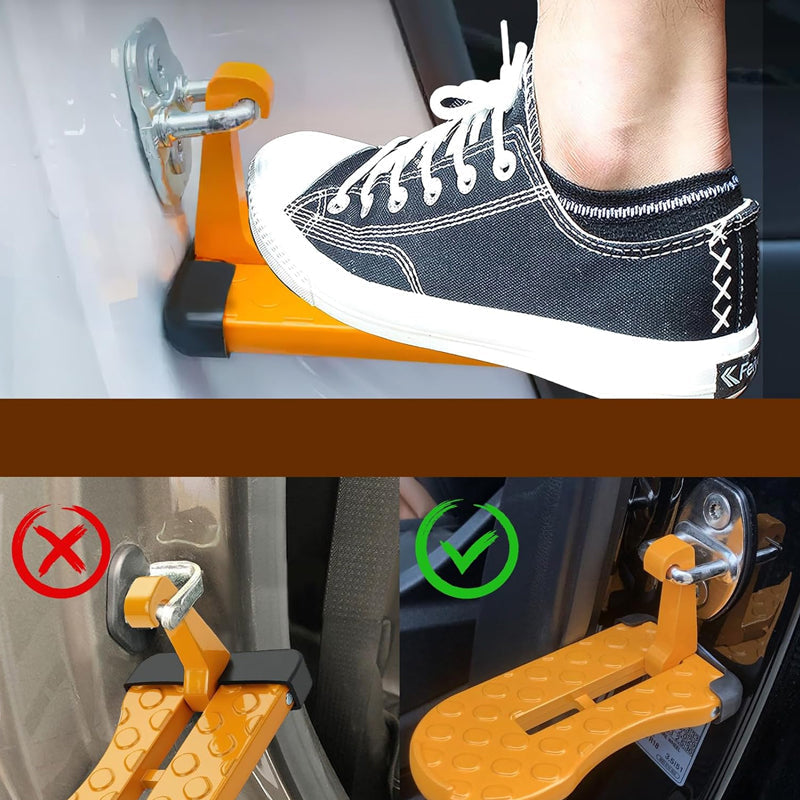 U-Shaped Car Doorstep with Safety Hammer and Non-Slip Design