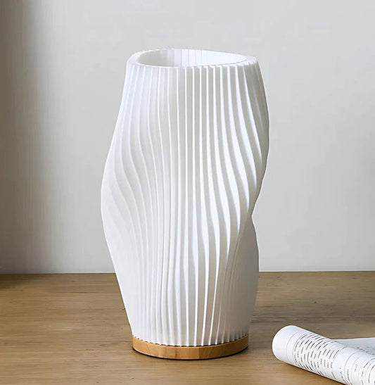 Dimmable Pleated Table Lamp with USB Power and Adjustable Warm & Natural White Light
