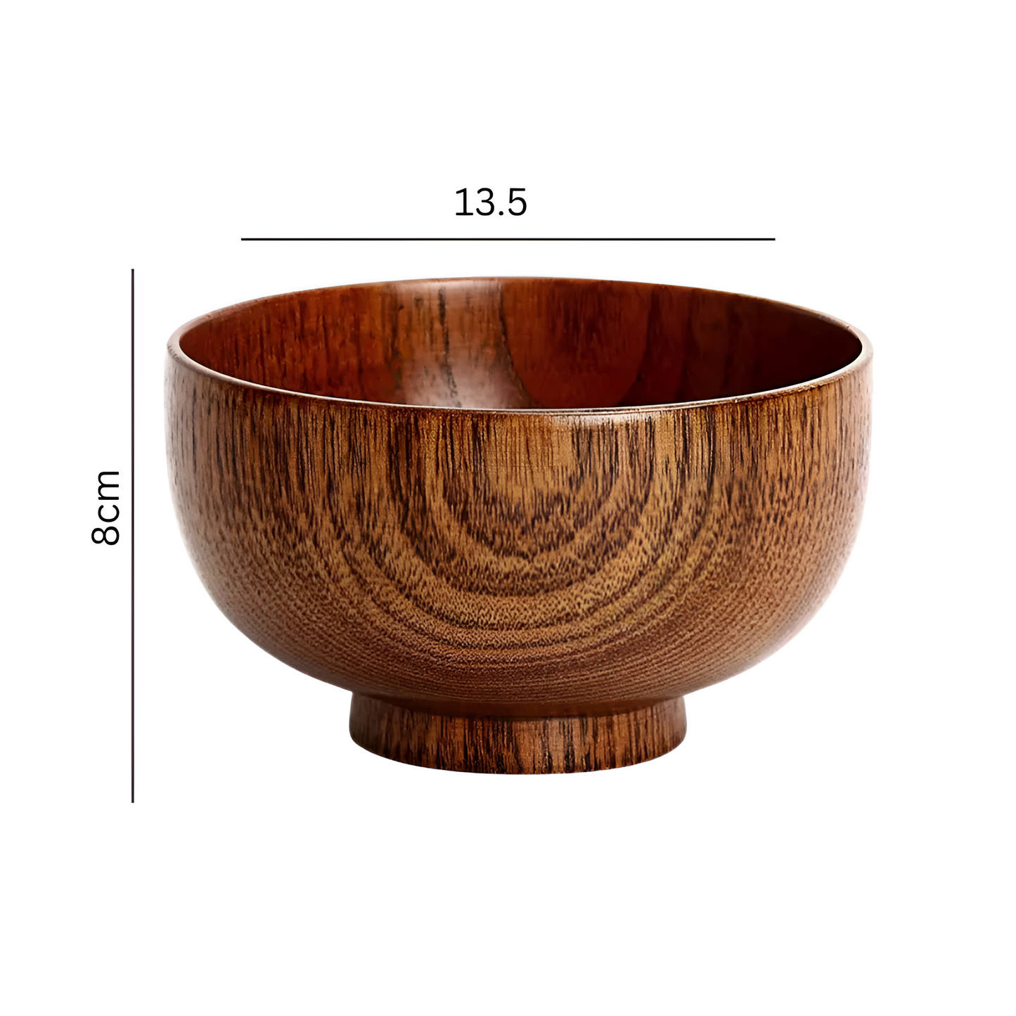 Rustic Handcrafted Jujube Wooden Serving Bowl
