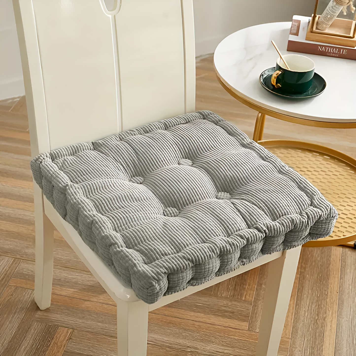 Stackable Soft Corduroy Chair Cushions