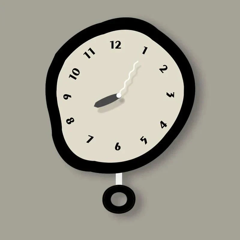 Organic-Shaped Silent Wall Clock for Modern Interiors