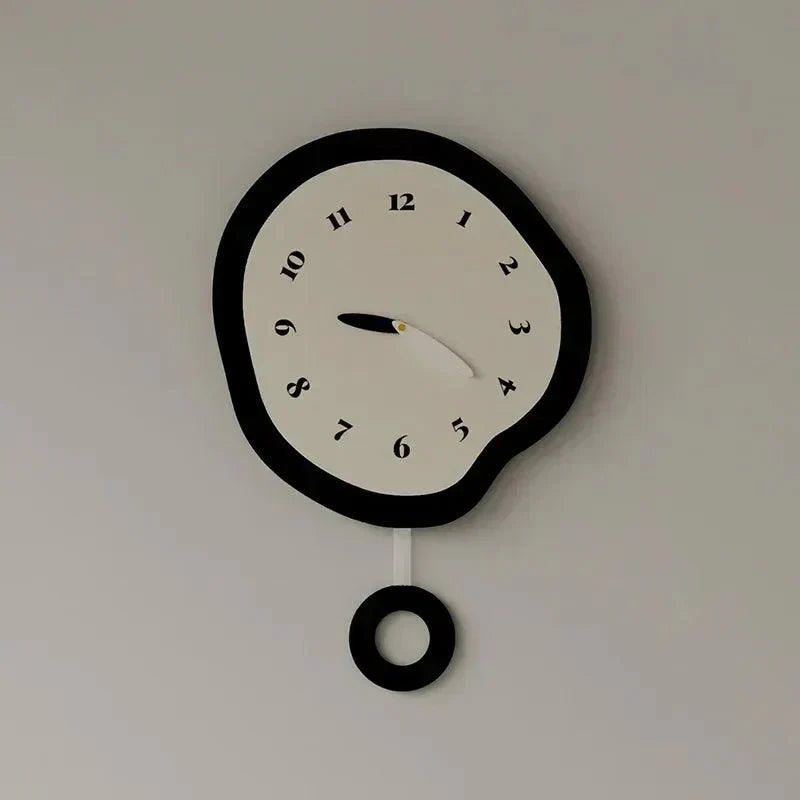 Organic-Shaped Silent Wall Clock for Modern Interiors