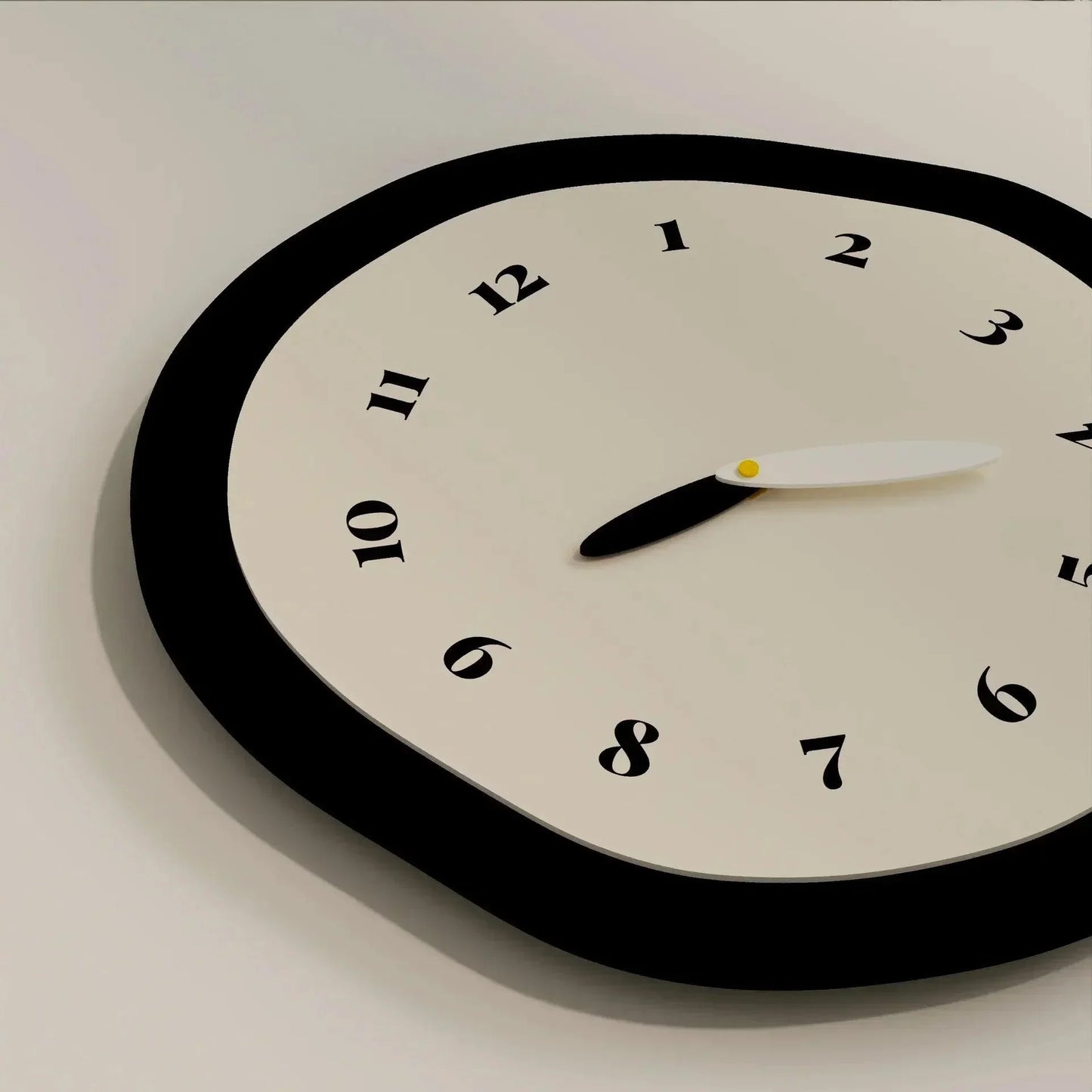 Organic-Shaped Silent Wall Clock for Modern Interiors