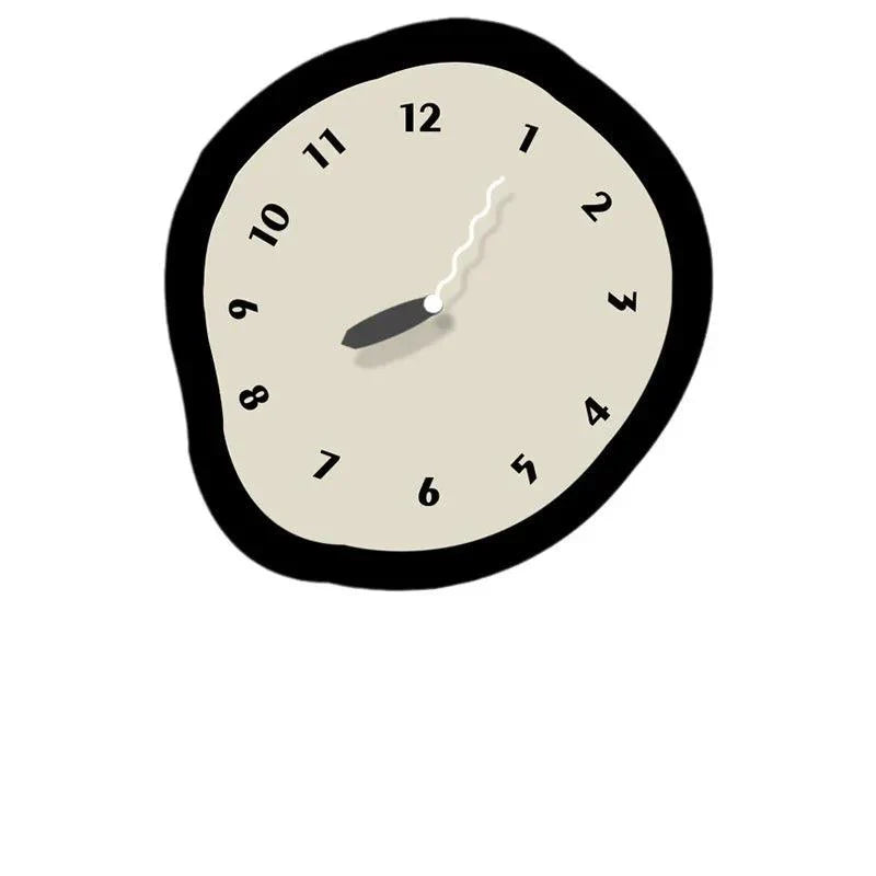 Organic-Shaped Silent Wall Clock for Modern Interiors