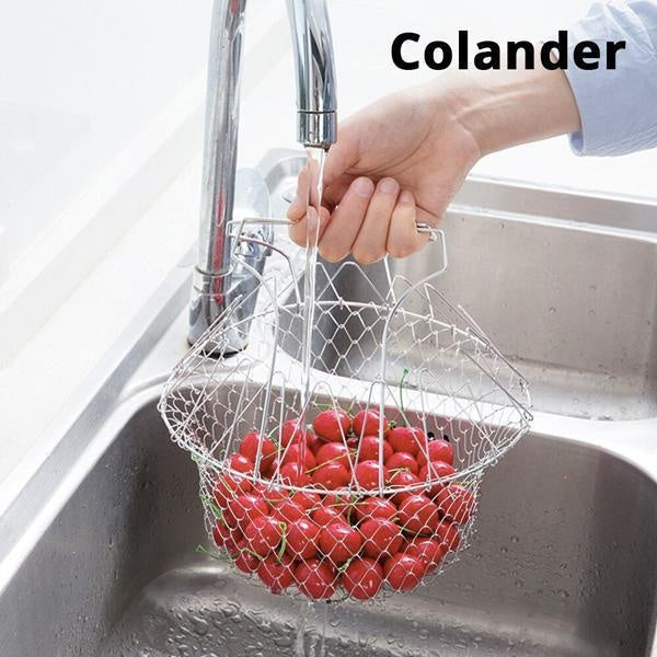 12-in-1 Stainless Steel Kitchen Basket and Strainer