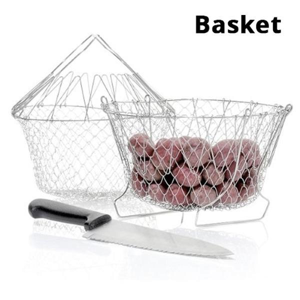 12-in-1 Stainless Steel Kitchen Basket and Strainer