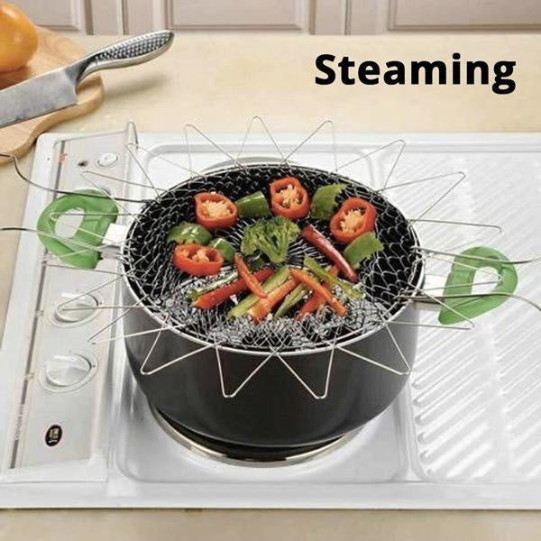 12-in-1 Stainless Steel Kitchen Basket and Strainer
