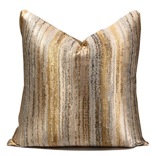Luxury Gold Satin Pillowcase - Soft Polyester Cushion for Elegant Home Decor