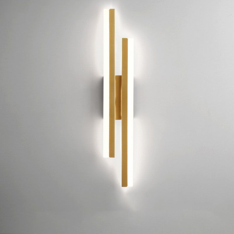Modern LED Wall Light in Black and Gold Finish