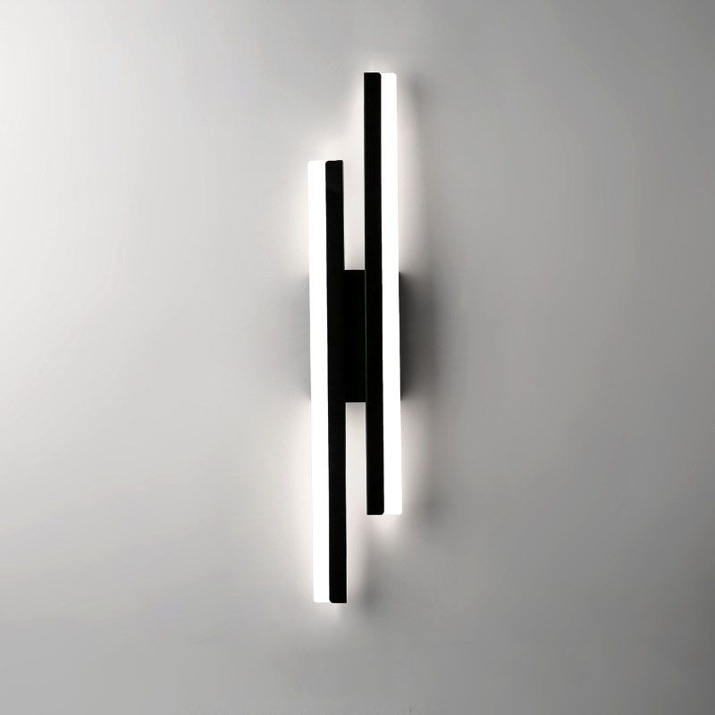 Modern LED Wall Light in Black and Gold Finish