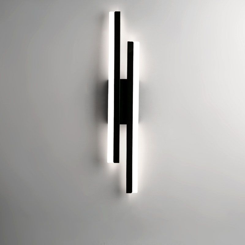 Modern LED Wall Light in Black and Gold Finish
