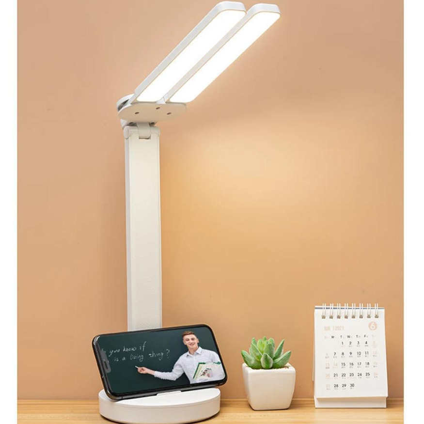 Adjustable Rechargeable LED Reading Lamp with Phone Holder
