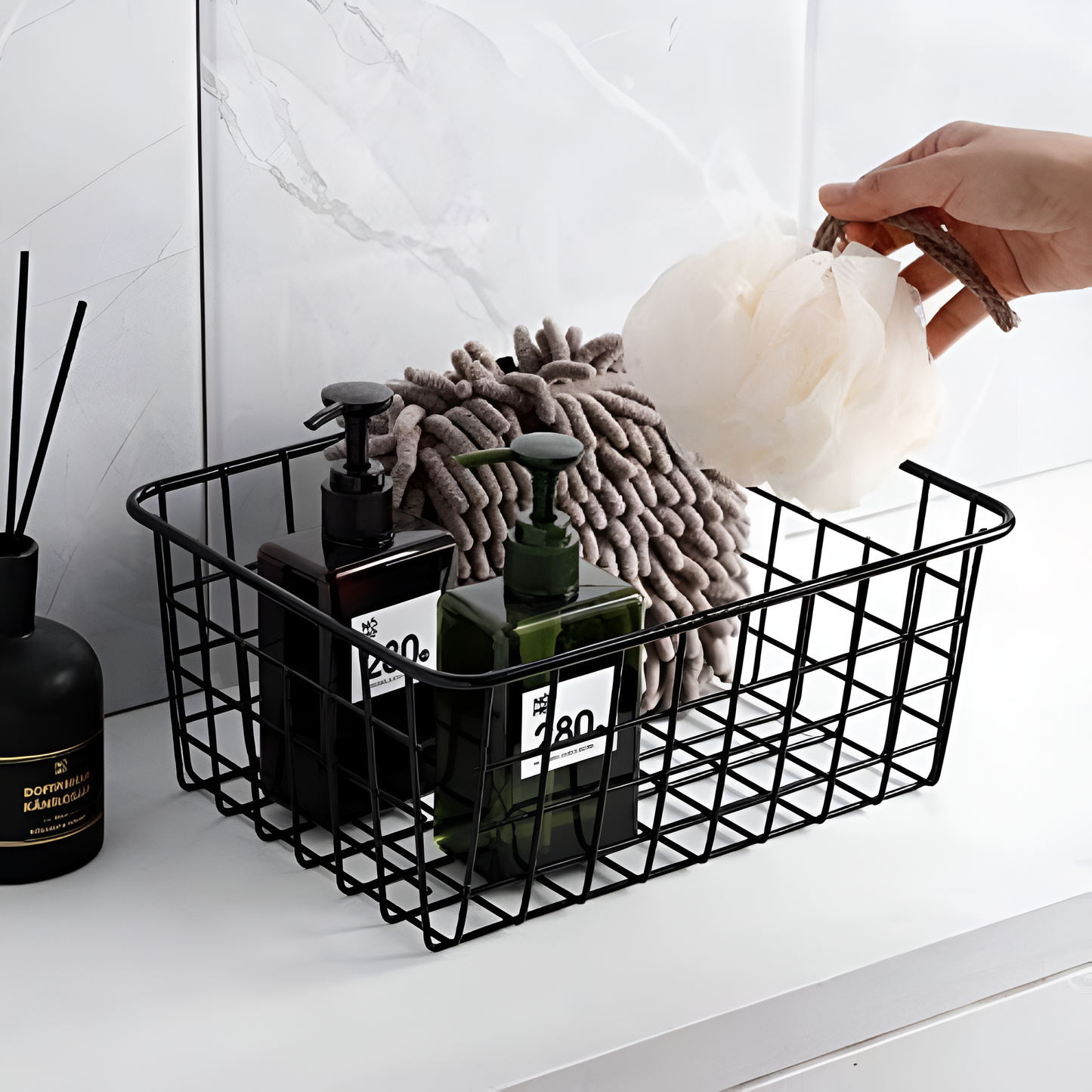 Modern Geometric Wire Storage Basket