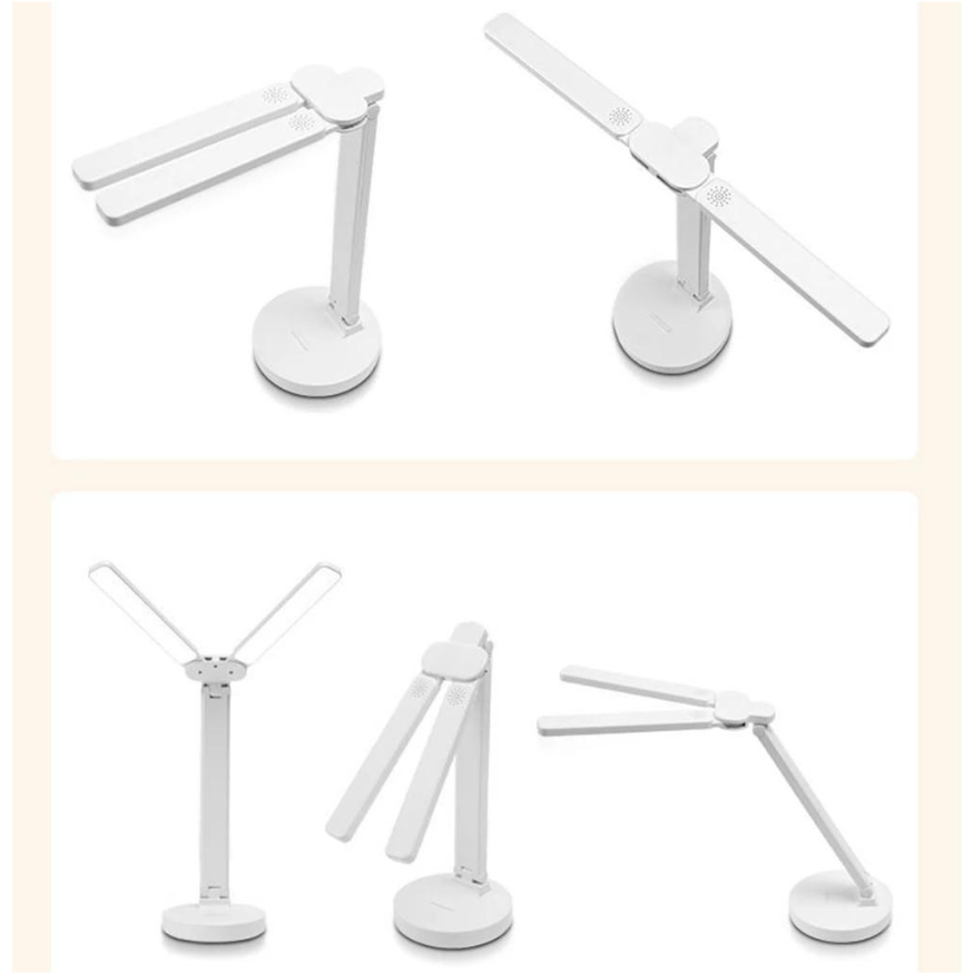 Adjustable Rechargeable LED Desk Lamp with Touch Dimmer and Phone Holder