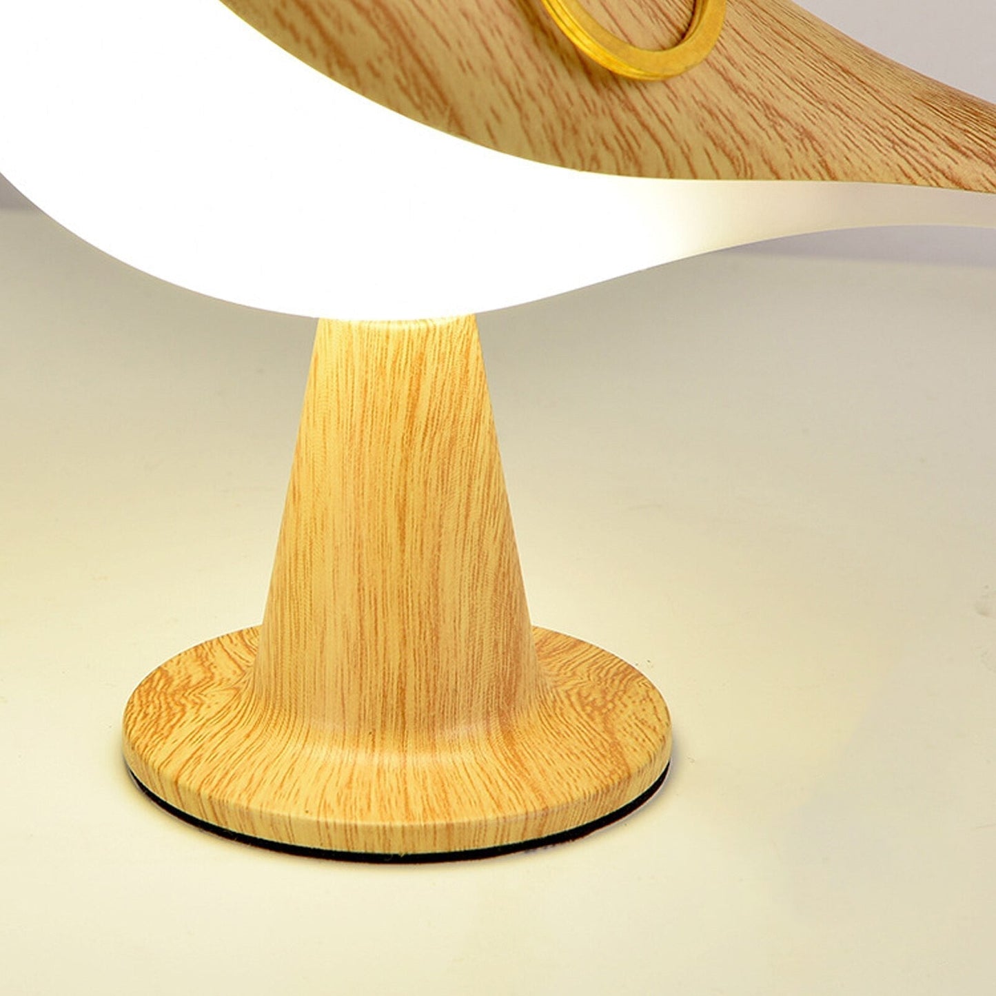 Contemporary Bird Design LED Table Lamp with Fabric Shade