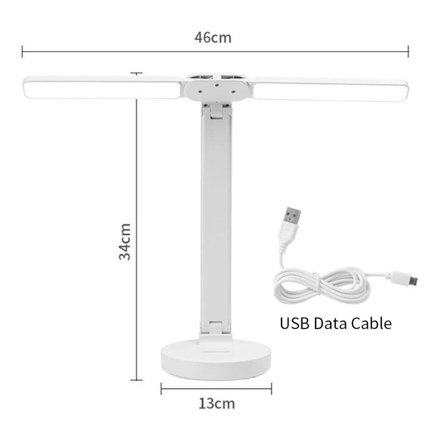 Adjustable Rechargeable LED Reading Lamp with Phone Holder
